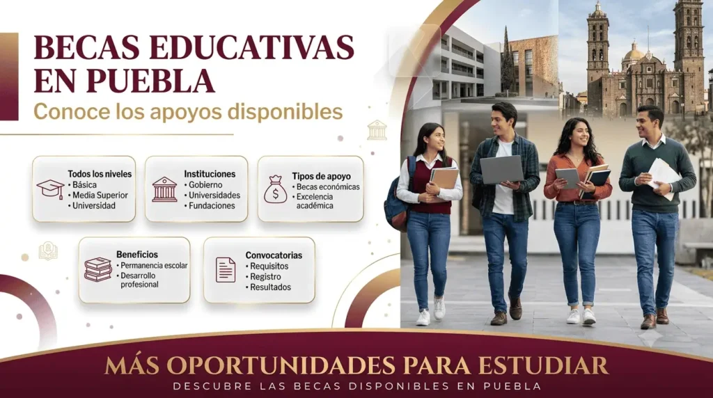 Becas educativas en Puebla conoce los apoyos disponibles