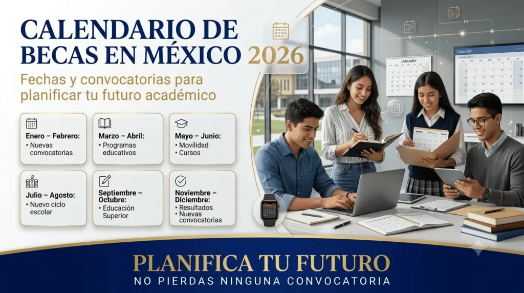 Calendario de becas en México 2026 fechas y convocatorias
