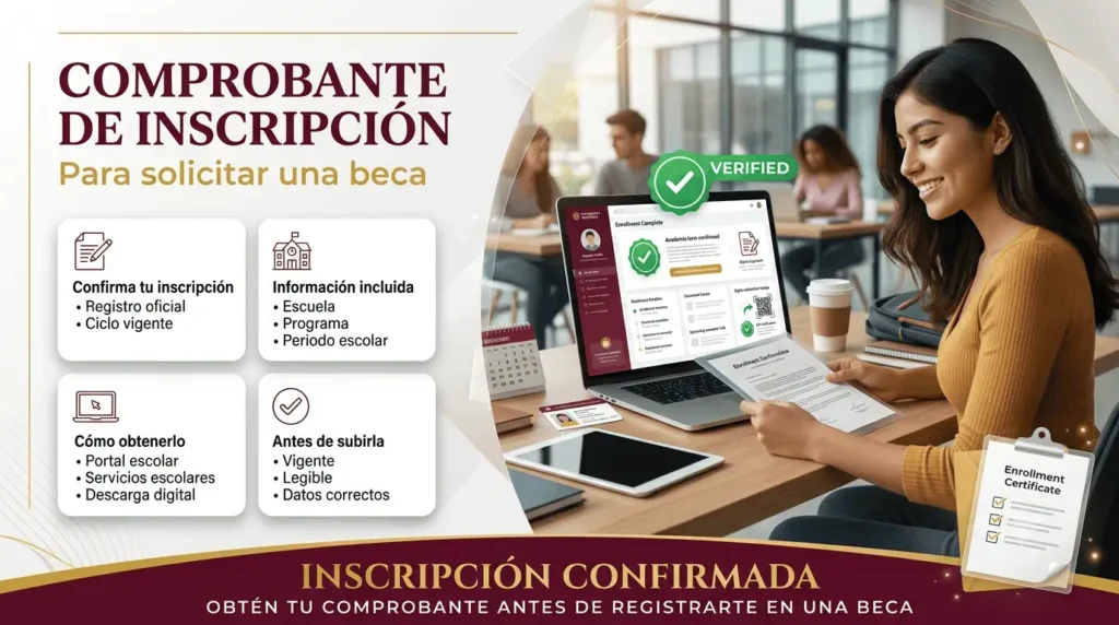 Comprobante de inscripción para una beca cómo obtenerlo